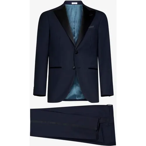 Navy Single-Breasted Suit Set , male, Sizes: 3XL - Boglioli - Modalova