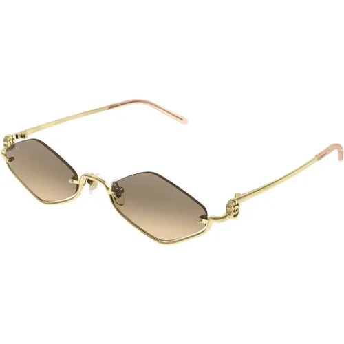 Halbrand Metall Sonnenbrille Gg1604S , unisex, Größe: 53 MM - Gucci - Modalova