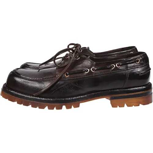 Boat Shoes in Tanned Buffalo Leather , male, Sizes: 9 UK, 10 UK, 6 UK, 7 UK, 11 UK, 8 UK - Eleventy - Modalova