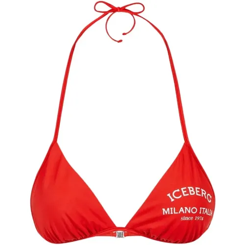 Logo Dreieckiges Swim Top , Damen, Größe: L - Iceberg - Modalova