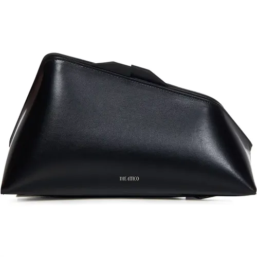 Clutch with Magnetic Closure and Silver Logo Embossing , female, Sizes: ONE SIZE - The Attico - Modalova
