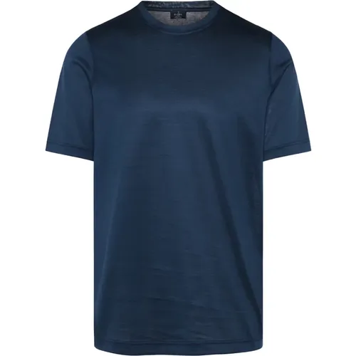 Baumwoll Melange T-shirt Made in Italy , Herren, Größe: 3XL - Barba - Modalova