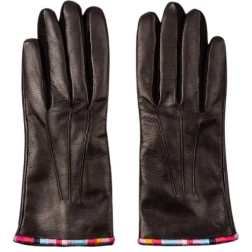 Leather Gloves with Swirl Stripe , unisex, Sizes: ONE SIZE - PS By Paul Smith - Modalova