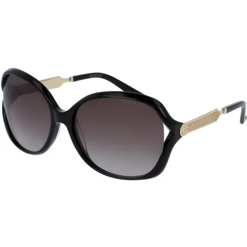 Grey Sunglasses Gg0076S , female, Sizes: 60 MM - Gucci - Modalova