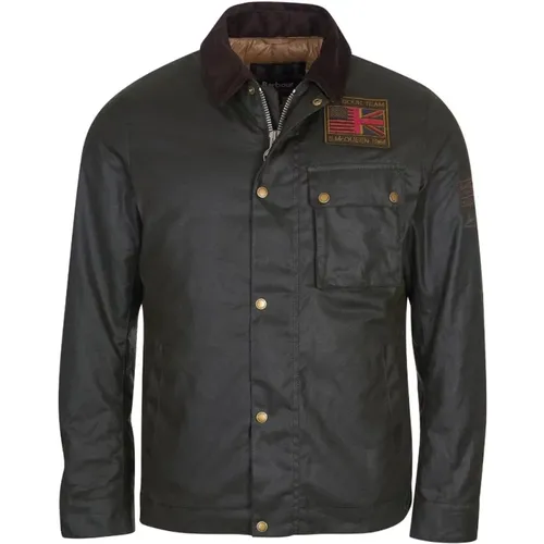 Steve McQueen Workers Wax Jacke , Herren, Größe: XL - Barbour - Modalova