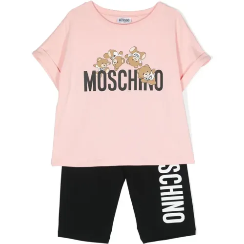 Logo Lettering Teddy Bear T-Shirt Shorts Set - Moschino - Modalova