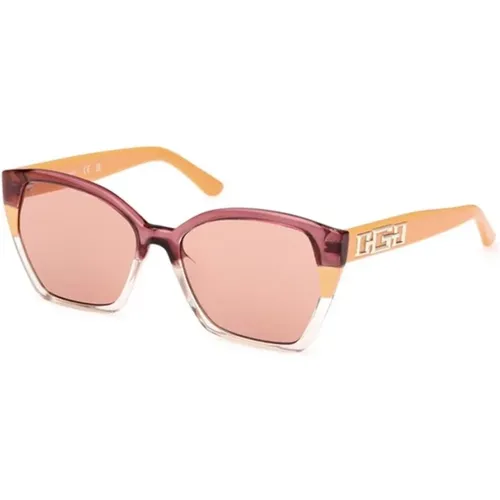 Other Sunglasses, Brown Lenses , unisex, Sizes: 55 MM - Guess - Modalova
