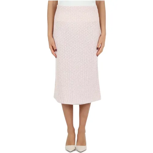 Cotton and linen blend skirt , female, Sizes: L, S, M - Fabiana Filippi - Modalova