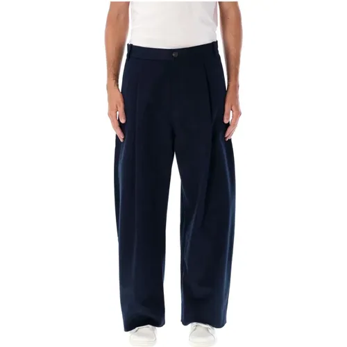 Navy Chino Pants , male, Sizes: L, XL - Studio Nicholson - Modalova