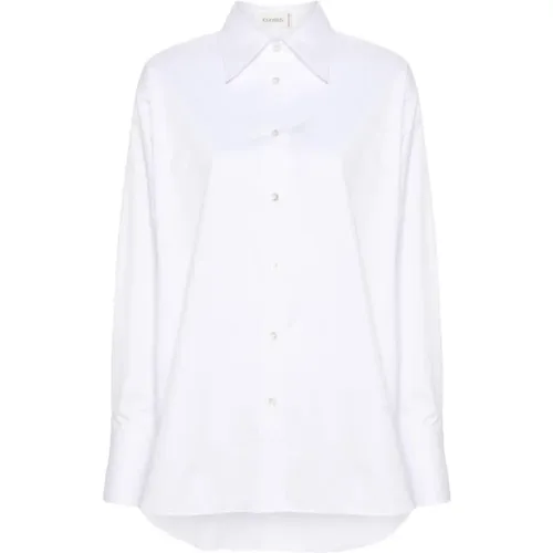 Stretch-Cotton Poplin Shirt , female, Sizes: M, XS, S - closed - Modalova