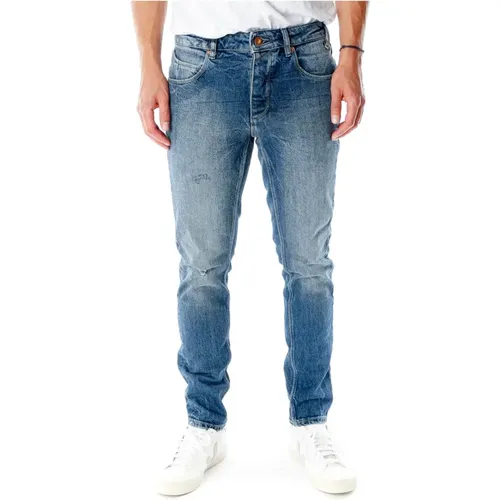 Rey Straight Slim Fit Mid Waist Jeans , Herren, Größe: W29 L32 - Gabba - Modalova