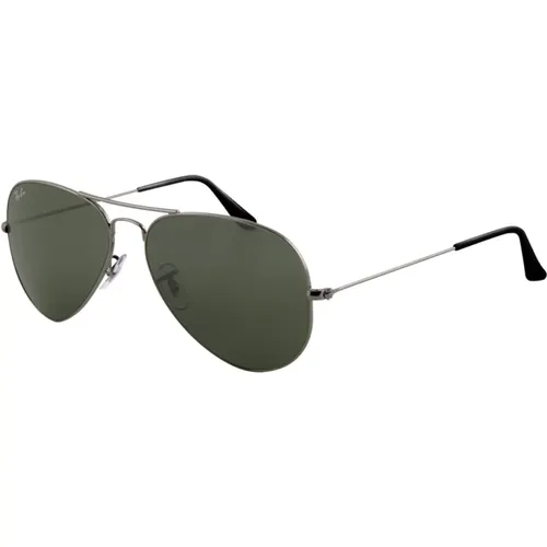 Aviator Metall Sonnenbrille Grüne Gläser , Herren, Größe: 58 MM - Ray-Ban - Modalova