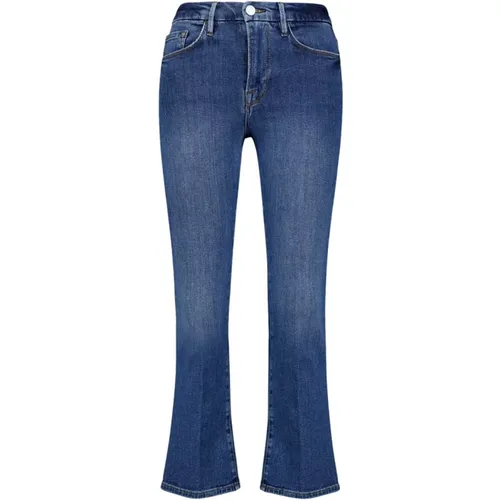 Cropped-Leg Flared Jeans , female, Sizes: W25 - Frame - Modalova