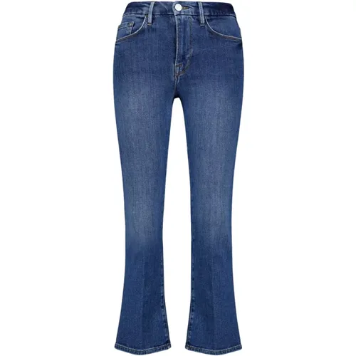 Cropped-Leg Flared Jeans , female, Sizes: W25, W26, W28 - Frame - Modalova