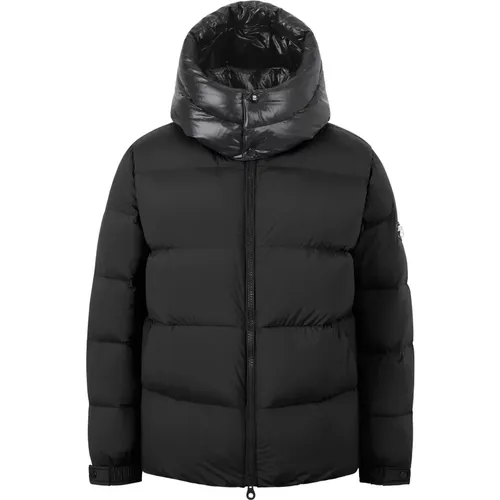 Schwarze Daunen Pufferjacke mit Kapuze - duvetica - Modalova