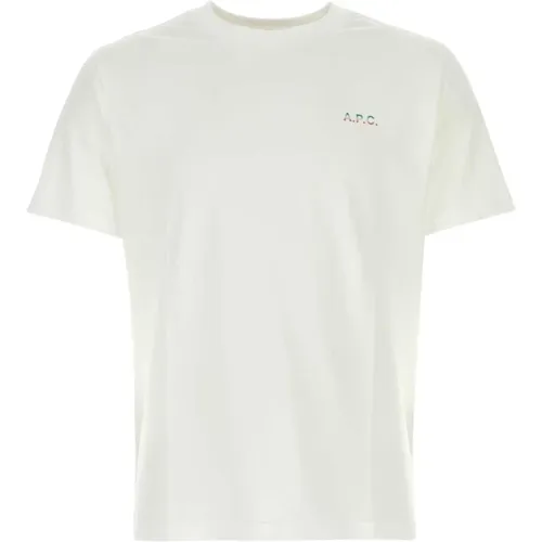 Weiße Baumwoll-T-Shirt , Herren, Größe: L - A.p.c. - Modalova