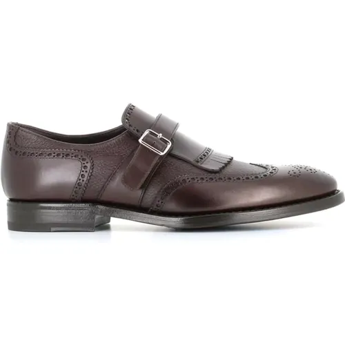 Dunkelbraune Brogue-Schuhe mit Fransen , Herren, Größe: 43 1/2 EU - Henderson - Modalova