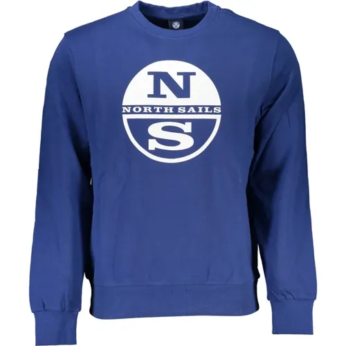 Blauer Sweatshirt mit Langen Ärmeln und Print - North Sails - Modalova