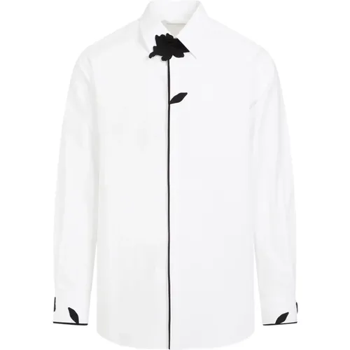 Weißes Blumen Detail Hemd - Valentino - Modalova