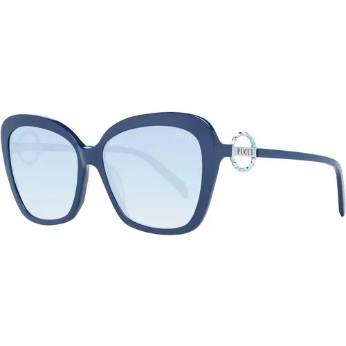 Blau Damen Schmetterling Sonnenbrille - EMILIO PUCCI - Modalova