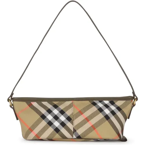 Check Motif Shoulder Bag , female, Sizes: ONE SIZE - Burberry - Modalova