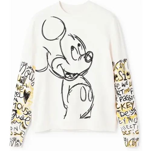 Mickey Run Women`s Sweater , female, Sizes: XL, L, M - Desigual - Modalova