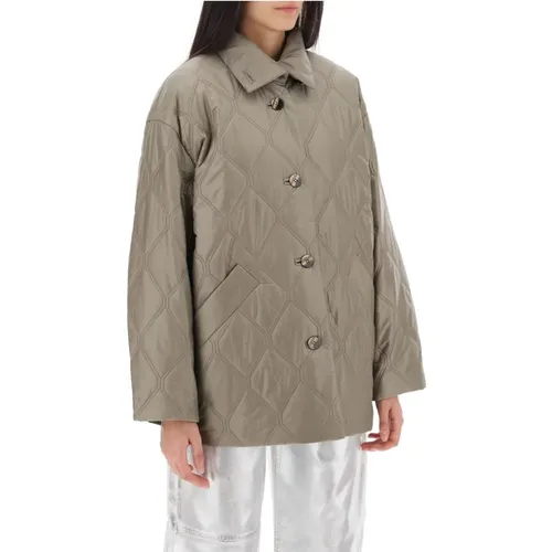 Gesteppter Oversized Mantel , Damen, Größe: XS - Ganni - Modalova