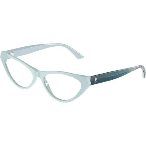 Blaue Fassung Brille , Damen, Größe: 55 MM - Jimmy Choo - Modalova
