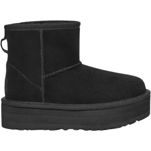 Schwarze flache Schuhe mit Plateau , Damen, Größe: 33 1/2 EU - Ugg - Modalova