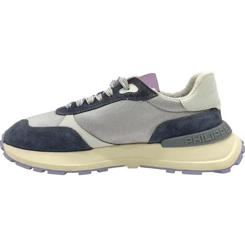 Niedrige Antibes Sneakers aus Leder und Nylon - Philippe Model - Modalova