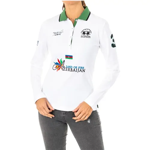 Langarm-Polo mit Original-Design , Damen, Größe: S - LA MARTINA - Modalova