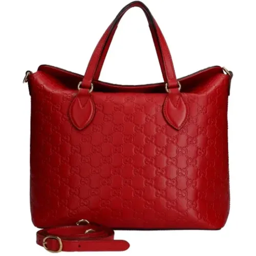 Gebrauchte Rote Lederhandtasche - Gucci Vintage - Modalova