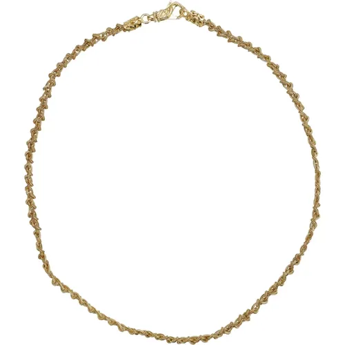 Goldenes Keltisches Seilknoten Halskette , unisex, Größe: ONE Size - Emanuele Bicocchi - Modalova