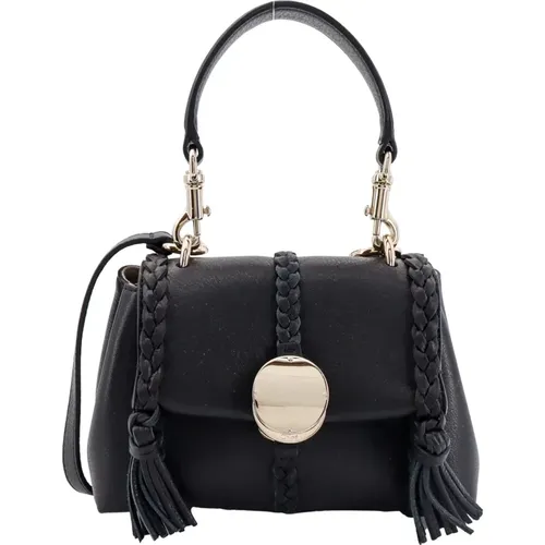 Leather Handbag with Flap Closure , female, Sizes: ONE SIZE - Chloé - Modalova