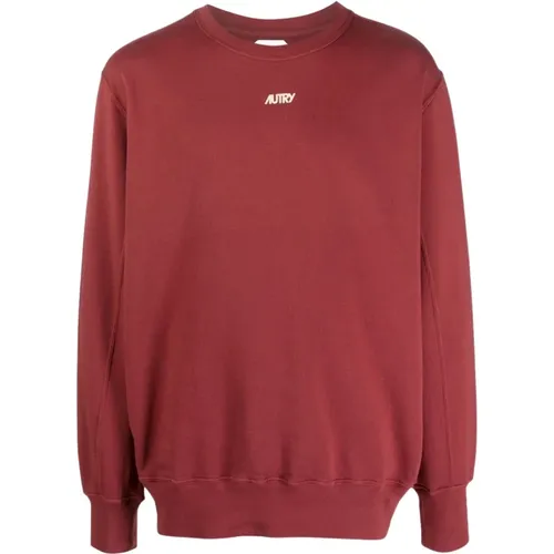 Bordeaux Crewneck Cotton Sweatshirt , male, Sizes: XL - Autry - Modalova