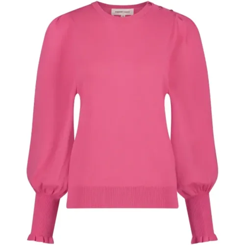 Ballonärmel Pullover Rosa Knöpfe , Damen, Größe: S - Fabienne Chapot - Modalova