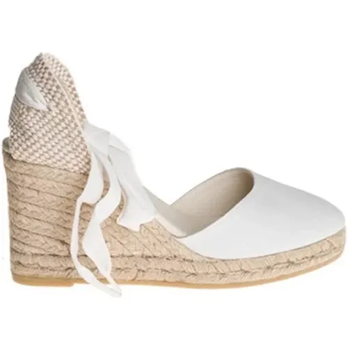 Weiße Keilabsätze , Damen, Größe: 38 EU - Espadrilles - Modalova