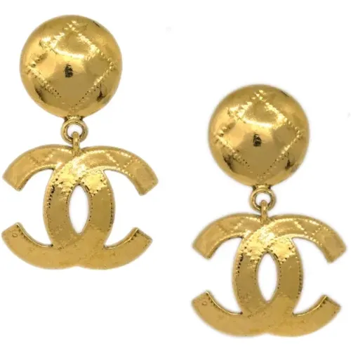 Pre-owned Metal earrings , female, Sizes: ONE SIZE - Chanel Vintage - Modalova