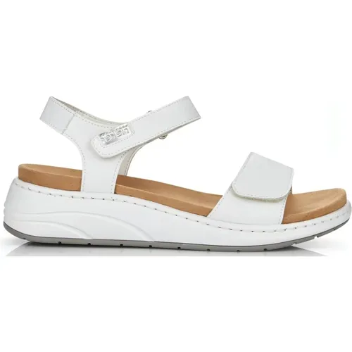 Stylish Leather Flat Sandals , female, Sizes: 6 UK - Rieker - Modalova