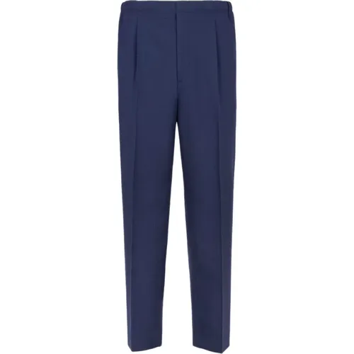 Wool Trousers with Elasticated Waist , male, Sizes: M, S - Fendi - Modalova