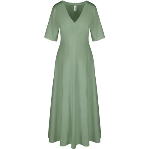 Cotton V-neck Dress , female, Sizes: M - BomBoogie - Modalova