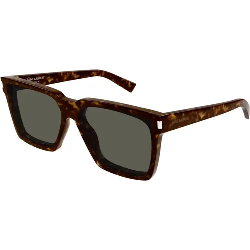 Havana/Grey Sunglasses SL 610 , unisex, Sizes: 59 MM - Saint Laurent - Modalova