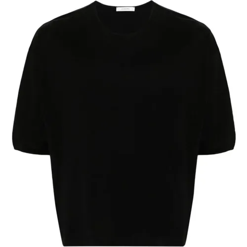 Schwarzes Leichtes Jersey T-Shirt - Lemaire - Modalova