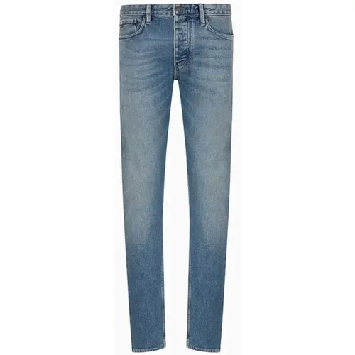 Denimblaue 5-Pocket-Jeans - Emporio Armani - Modalova