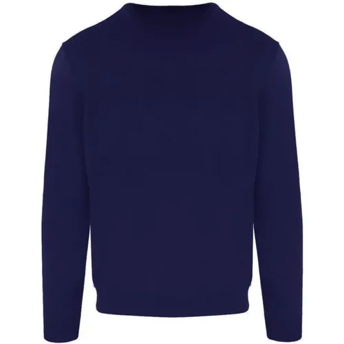 Blauer Wollrollkragenpullover Herren , Herren, Größe: XL - Malo - Modalova