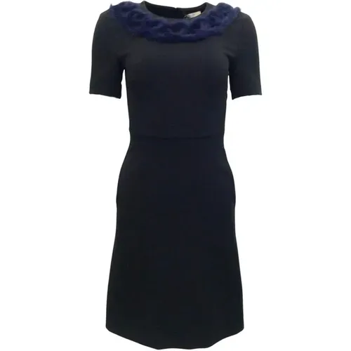 Knitted Mink Collar Dress , female, Sizes: XS, 3XS, 2XS - Fendi - Modalova