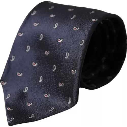 Exclusive Men's Silk Tie in Dark , male, Sizes: ONE SIZE - Dolce & Gabbana - Modalova