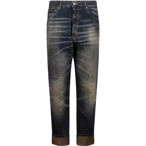 Faded Dark Men's Jeans , male, Sizes: W33, W31 - Dondup - Modalova