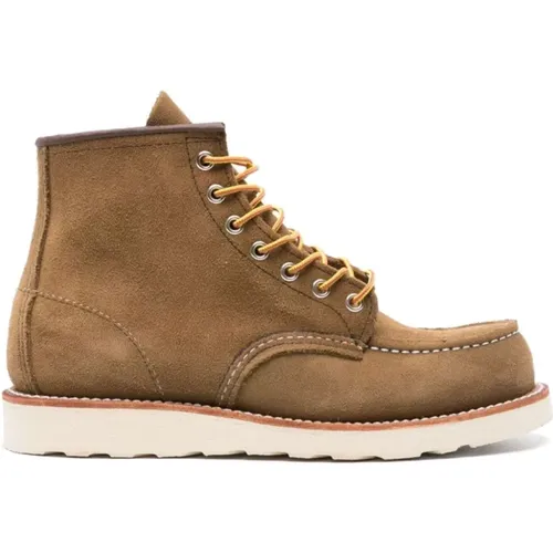 Braune flache Schuhe mit Kontrastnähten , Herren, Größe: 44 EU - Red Wing Shoes - Modalova