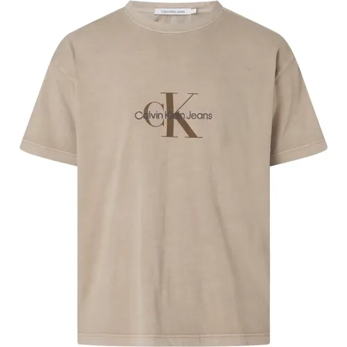 T-Shirts , Herren, Größe: XL - Calvin Klein Jeans - Modalova